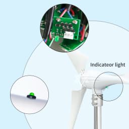 600W Windmill 2m/s Low Start Speed AC12V With MPPT Controller Flexibly Assemble 3 or 5 Blades  Wind Turbine Generator With LED
