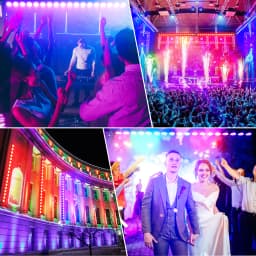 U'King 2PCS 120W RGBWAUV LED Wall Wash Light DMX Line Bar Wash Stage Light 18LED Effect for DJ Party Wedding Events Lighting