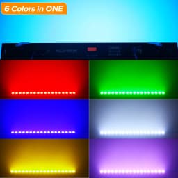 U'King 2PCS 120W RGBWAUV LED Wall Wash Light DMX Line Bar Wash Stage Light 18LED Effect for DJ Party Wedding Events Lighting