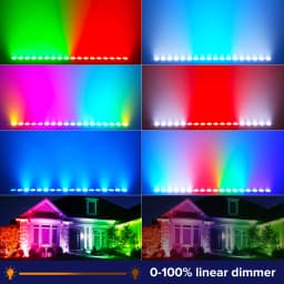 U'King 2PCS 120W RGBWAUV LED Wall Wash Light DMX Line Bar Wash Stage Light 18LED Effect for DJ Party Wedding Events Lighting