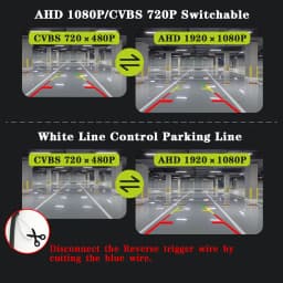 AUTOTOP 1920×1080P AHD Car Front Rear Side Views Camera For RV Trailer Truck, IR LEDs 3D Night Vision, Waterproof 160°Wide Angle