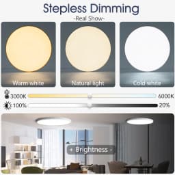 MARPOU Smart LED Modern Ceiling Light with APP Remote Control Dimmable Round Ceiling Lamp Indoor Home Lighting Bathroom Bedroom