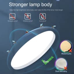 MARPOU Smart LED Modern Ceiling Light with APP Remote Control Dimmable Round Ceiling Lamp Indoor Home Lighting Bathroom Bedroom