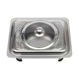 4 Pcs Chafer Pan Buffet Tray with Lid Chafing Trays Rectangular Chafing Dish Warmer Pan Tray Chafer