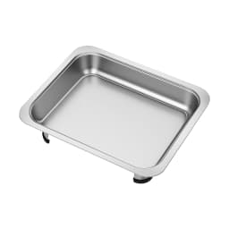 4 Pcs Chafer Pan Buffet Tray with Lid Chafing Trays Rectangular Chafing Dish Warmer Pan Tray Chafer