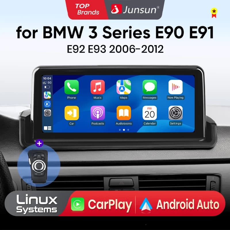 Junsun Linux System Car Radio For BMW E90 E91 E92 E93 2005-2012 Wireless CarPlay Andorid Auto Touch Head Unit Multimedia Stereo