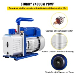 SucceBuy 9CFM 1HP 370ml Air Condition Refrigerant Vacuum Pump Automobile Maintenance for Household Air Conditioning Cleaning Use