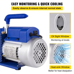 SucceBuy 9CFM 1HP 370ml Air Condition Refrigerant Vacuum Pump Automobile Maintenance for Household Air Conditioning Cleaning Use