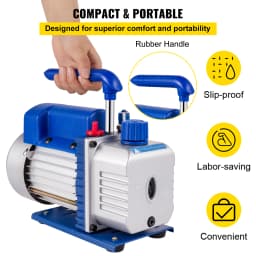 SucceBuy 9CFM 1HP 370ml Air Condition Refrigerant Vacuum Pump Automobile Maintenance for Household Air Conditioning Cleaning Use