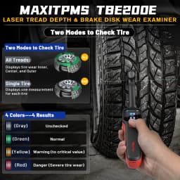 Autel MaxiTPMS TBE200E Tire Diagnostic Scanner Car Tool Laser Tire Tread Depth & Brake Disc Wear 2in1 Tester Perform with ITS600