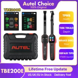 Autel MaxiTPMS TBE200E Tire Diagnostic Scanner Car Tool Laser Tire Tread Depth & Brake Disc Wear 2in1 Tester Perform with ITS600