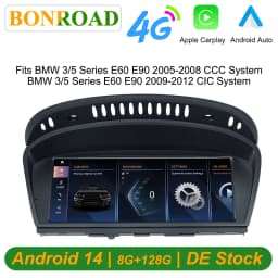 Bonroad 8.8 "Qualcomm 8G + 128G CarPlay Android Car Multimedia Stereo For BMW 3 Series E90 E91 5 Series E60 E61 CCC CIC