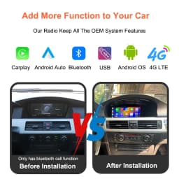 Bonroad 8.8 "Qualcomm 8G + 128G CarPlay Android Car Multimedia Stereo For BMW 3 Series E90 E91 5 Series E60 E61 CCC CIC