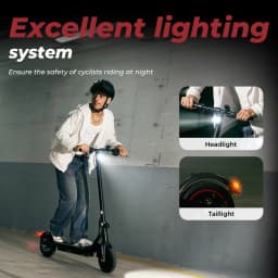 W5 Electric Scooter 8.5 Inch 36V7.8Ah Battery Top Speed 34km Range Dual Brake Inflatable Tires APP Connected