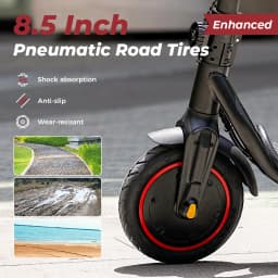 W5 Electric Scooter 8.5 Inch 36V7.8Ah Battery Top Speed 34km Range Dual Brake Inflatable Tires APP Connected