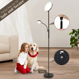 Modern Floor Lamp Round LED Adjustable Direction Led Sofa Floor Lights Living Room Bedroom Indoor Decoration Standing Floor Lamp
