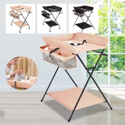 Baby Infant Changing Table Folding Diaper Station Nursery Organizer W/ Storage