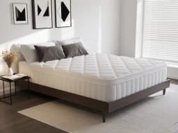 AUTHMIC 7-Zone Pocket Spring Mattress 25cm Thick Medium Firm Hybrid Breathable Anti-Mite Noiseless Bed for Adults Sleep Support