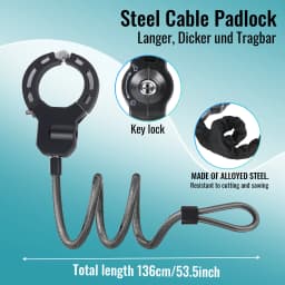 Bicycle Lock Thickened Metal Anti-Theft Chain Lock Outdoor Bicycles Electric Vehicles Mountain Bike Scooter Protection Lock