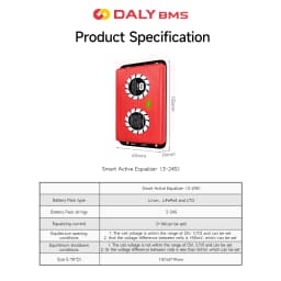 DALY Smart Active Balancer Lifepo41A for LIfepo4 4S 8S Bluetooth connectivity
