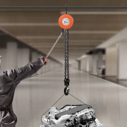 Hand Chain Hoist 2 Ton 9.51ft Manganese Steel Industrial Manual Lifting Tool with Rotating Buckle