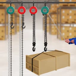 Hand Chain Hoist 2 Ton 9.51ft Manganese Steel Industrial Manual Lifting Tool with Rotating Buckle