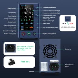 Wanptek 30V 10A Laboratory Power Supply Adjustable Voltage Current Encoder Adjustment with USB Fast Charging Lab DC Power Supply