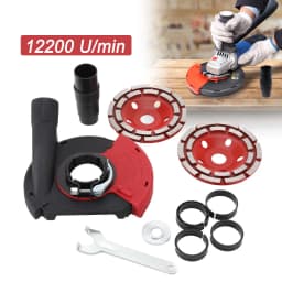 125mm Angle Grinder Dust Cover Angle Kit Grinding Machine Dust Collection Cover with Diamond Wheel for 5 Inch Angle Grinder
