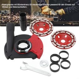 125mm Angle Grinder Dust Cover Angle Kit Grinding Machine Dust Collection Cover with Diamond Wheel for 5 Inch Angle Grinder