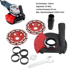 125mm Angle Grinder Dust Cover Angle Kit Grinding Machine Dust Collection Cover with Diamond Wheel for 5 Inch Angle Grinder
