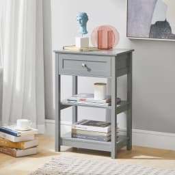SoBuy FBT46 side table bedside table coffee table with One Drawer and 2 shelves BHT approx: 45x69x30cm