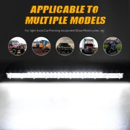 UNISHINE 42inch Light Bar/Work Light 2 Rows 6000K Spot Flood Beams for Tractor 4X4 Offroad 4WD ATV Truck LED Work Light 12V 24V