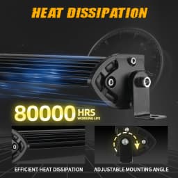 UNISHINE 42inch Light Bar/Work Light 2 Rows 6000K Spot Flood Beams for Tractor 4X4 Offroad 4WD ATV Truck LED Work Light 12V 24V