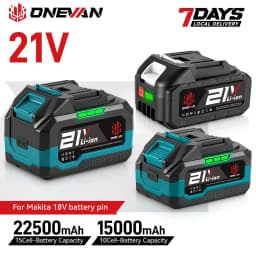 ONEVAN 18V-21V 22500mAh 15000mAh Lithium Ion Battery Rechargeable Battery With Charger For Electric Wrench Chainsaw Power Tool