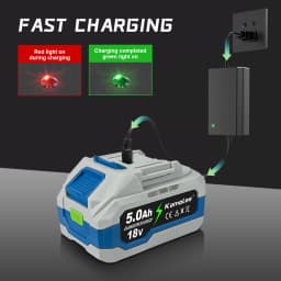 Kamolee 18V 5000mAh Lithium-Ion Battery with 2 Batteries, Suitable for Kamolee Power Tools