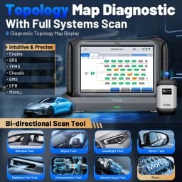 XTOOL IP919 Bluetooth Car Diagnostic Tool ECU Coding 42+ Resets Key Programming Automotive Scanner Topology Map DOIP CANFD FCA