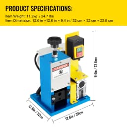 SucceBuy 180W Electric Wire Stripping Machine Φ1.5mm~Φ25mm Portable Automatic Wire Stripper Cable Tool for Copper Recycling