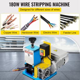 SucceBuy 180W Electric Wire Stripping Machine Φ1.5mm~Φ25mm Portable Automatic Wire Stripper Cable Tool for Copper Recycling