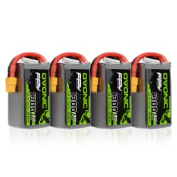 Ovonic 4S LiPo Battery Pack 1300mAh 100C 14.8V with XT60 Plug for FPV Protek 35 Racing Drone(4Packs)