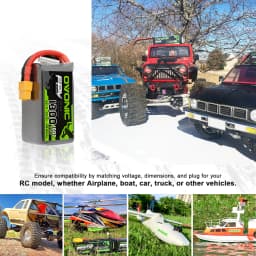 Ovonic 4S LiPo Battery Pack 1300mAh 100C 14.8V with XT60 Plug for FPV Protek 35 Racing Drone(4Packs)