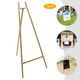 Roadway Wedding Easel Stand, Gold Steel Pipe Frame, Minimalistic Style, 5kg Load Capacity, 104cm Height, Perfect for Wedding