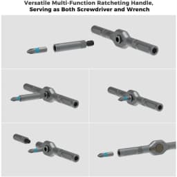 Screwdriver set 42 in 1 aluminum alloy material, ratchet magnetic, DIY combination soft shaft, suitable for furniture assembly