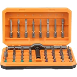 Screwdriver set 42 in 1 aluminum alloy material, ratchet magnetic, DIY combination soft shaft, suitable for furniture assembly