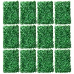 12pcs 40x60cm Wall Decor Faux Boxwood Panels Home Decor Grass Leaf Grass Grass Cooking Privacy Plant Wall Decor Green