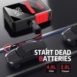 EAFC 4 In1 150PSI Pump Air Compressor Jump Starter 8000mAh Power Bank 1200A Emergency Battery Boost Digital Tire Inflator