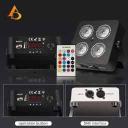 4x18W  Led RGBWA UV 6IN1 Color Battery Wireless DMX Led Par Light Mini Battery Party Light 2.4G Wireless