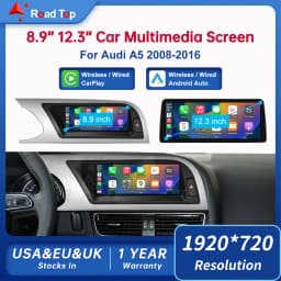 8.9 Inch 12.3'' Touch Display For Audi A5 S5 2008-2016 GPS Carplay Screen Car Play Multimedia Player Andriod Auto Link
