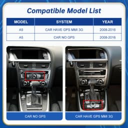 8.9 Inch 12.3'' Touch Display For Audi A5 S5 2008-2016 GPS Carplay Screen Car Play Multimedia Player Andriod Auto Link