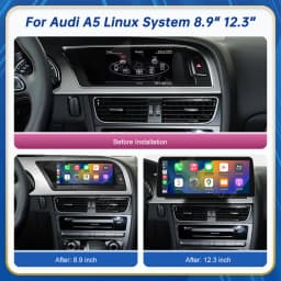 8.9 Inch 12.3'' Touch Display For Audi A5 S5 2008-2016 GPS Carplay Screen Car Play Multimedia Player Andriod Auto Link