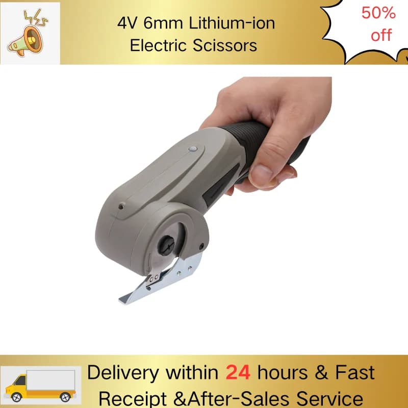 4V 6mm Lithium-ion Electric Scissors DIY 35° Cutting Electric Cardboard Cutter Wireless Electric Scissors for Cutting Fabric